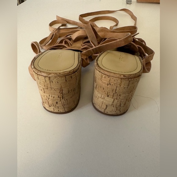 Marc Fisher Phoebe Suede Ankle Lace Up Sandal 8.5 - Picture 6 of 7